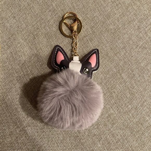 Pom Pom Dog Keychain - Picture 4 of 4